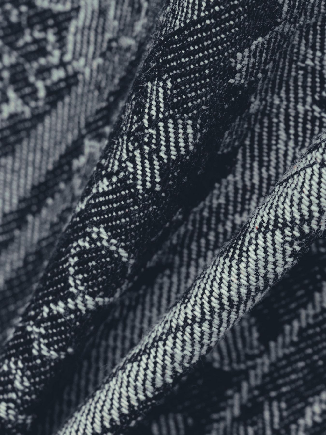 【絡繰魂】“桜流水”ジャガードデニムパンツ