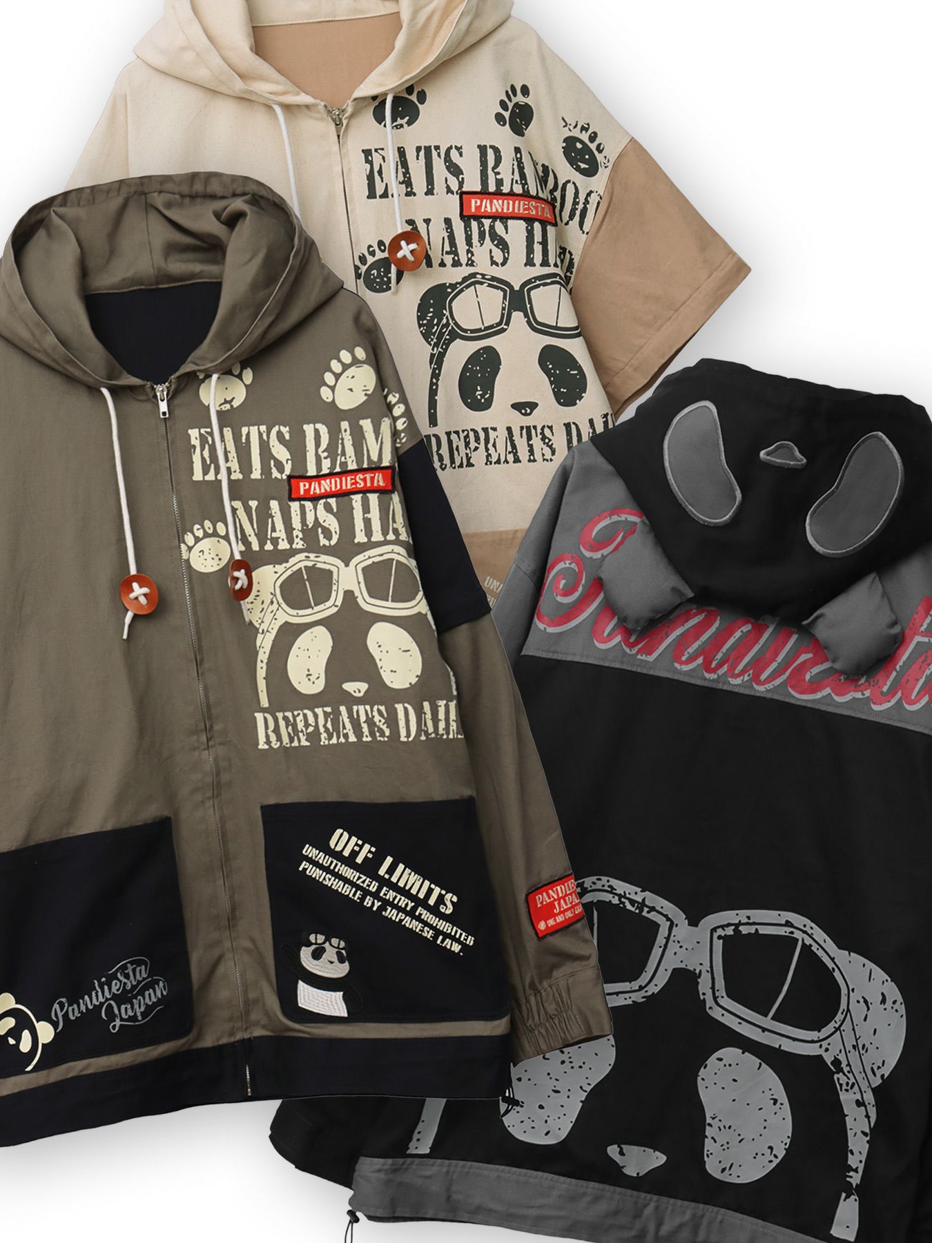 ＜春の予約会＞【PANDIESTA JAPAN】ミリタリーフードジャケット