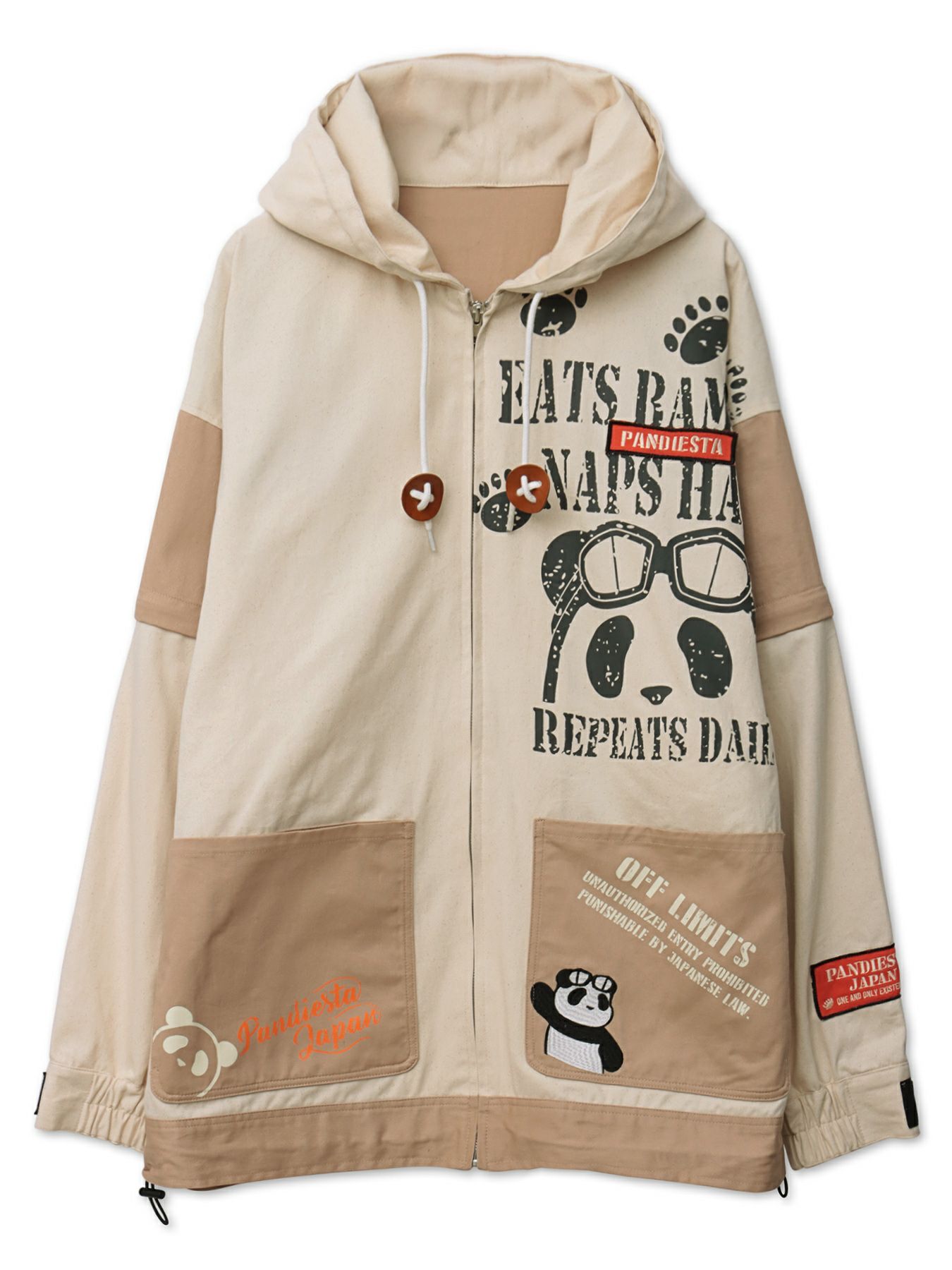 ＜春の予約会＞【PANDIESTA JAPAN】ミリタリーフードジャケット