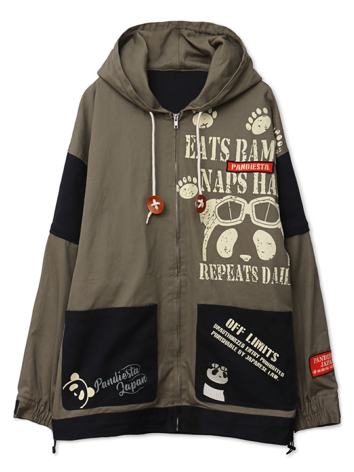 ＜春の予約会＞【PANDIESTA JAPAN】ミリタリーフードジャケット
