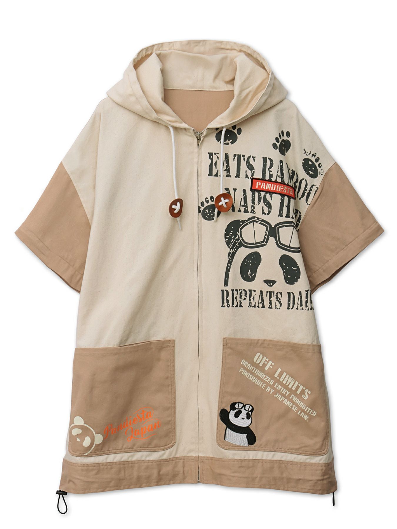 ＜春の予約会＞【PANDIESTA JAPAN】ミリタリーフードジャケット