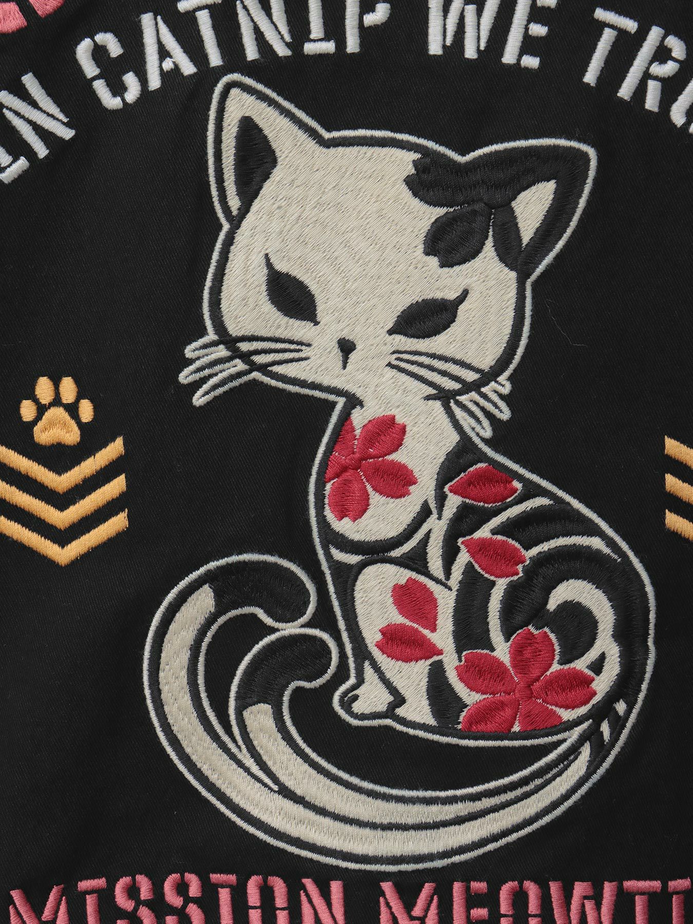 ＜春の予約会＞【SUMINEKO】“スミネコ”刺繍入りBIGシルエットMA-1