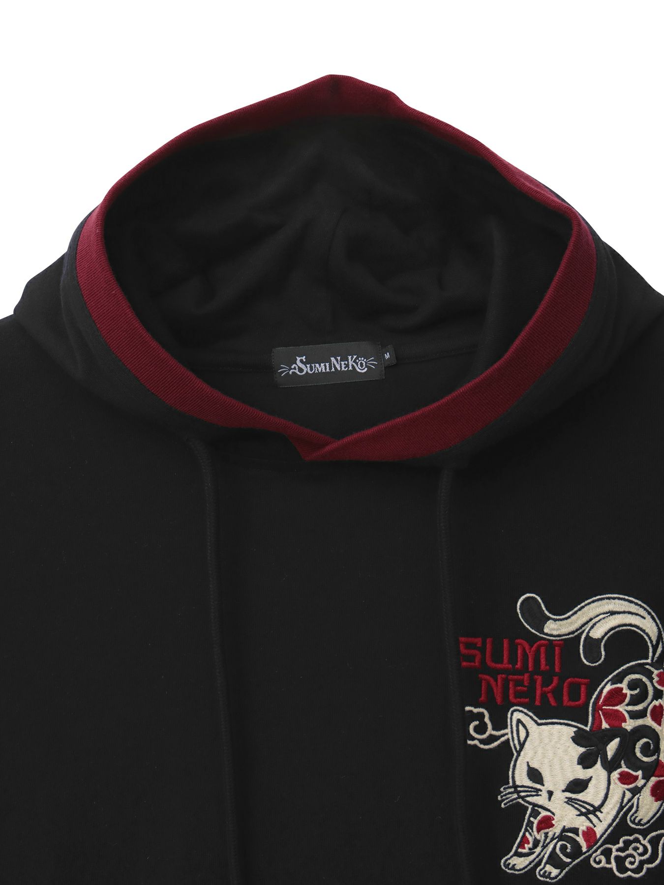 ＜春の予約会＞【SUMINEKO】“伸び猫”刺繍入りBIGシルエット半袖プルパーカー